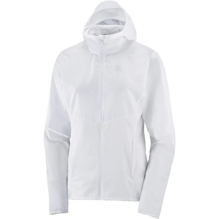 White Salomon Agile Wind Women's Shell Jackets | IE MB9016